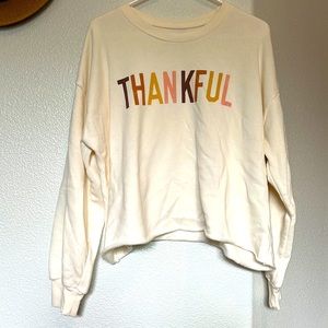 Grayson Threads Thankful crop sweatshirt